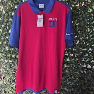 Nike New York Giants Polo Shirt Men's Large Embroidered Logo NFL Football NWT